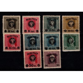 1918-19 - Polen - AFA 45-53 - Frimærke - Postfrisk. 1918-19 - Polen - AFA 45-53 - Frimærke - Postfrisk.